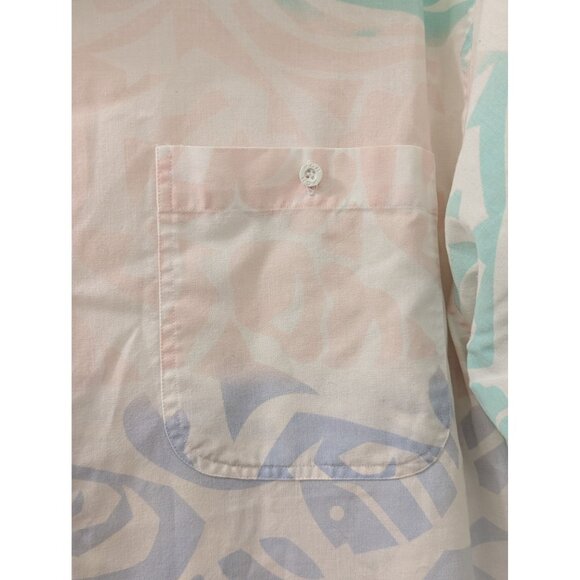 Vintage Pacific Coast Highway PCH Mens Pastel Hawaiian Button-Up Shirt XL - Picture 2 of 7